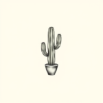 Tiny Cactus Tattoo