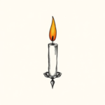 Tiny Candle Tattoo