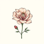 Tiny Carnation Tattoo