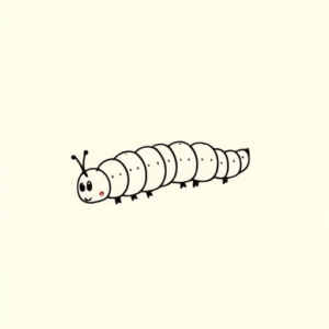 Tiny Caterpillar Tattoo