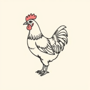 Tiny Chicken Tattoo