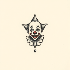 Tiny Clown Tattoo