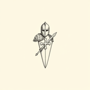 Tiny Crusader Tattoo