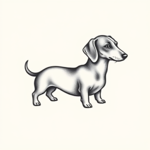 Tiny Dachshund Tattoo