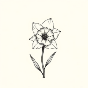 Tiny Daffodil Tattoo