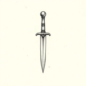 Tiny Dagger Tattoo