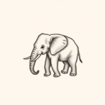 Tiny Elephant Tattoo