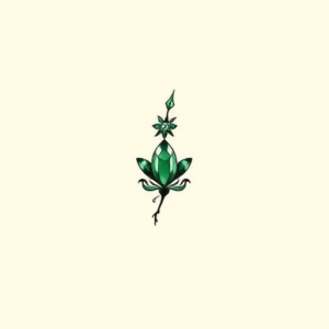 Tiny Emerald Tattoo