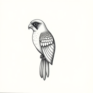 Tiny Falcon Tattoo