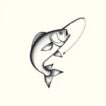 Tiny Fishing Tattoo