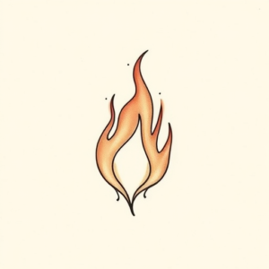 Tiny Flame Tattoo