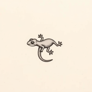 Tiny Gecko Tattoo