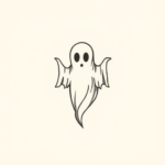 Tiny Ghost Tattoo