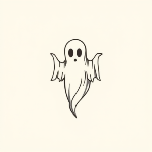 Tiny Ghost Tattoo