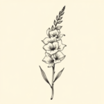 Tiny Gladiolus Tattoo