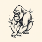 Tiny Gorilla Tattoo