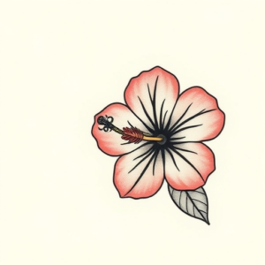 Tiny Hibiscus Tattoo