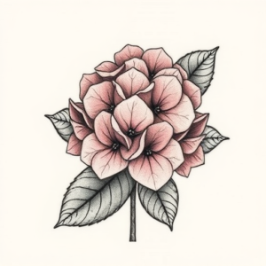 Tiny Hydrangea Tattoo