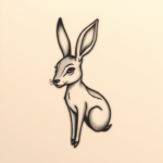 Tiny Jackalope Tattoo