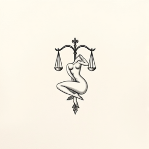 Tiny Libra Tattoo