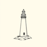 Tiny Lighthouse Tattoo