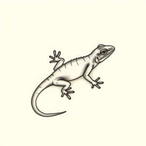 Tiny Lizard Tattoo