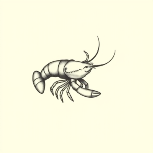 Tiny Lobster Tattoo