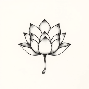 Tiny Lotus Tattoo