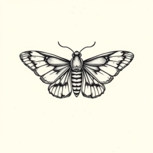 Tiny Moth Tattoo
