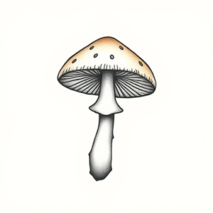 Tiny Mushroom Tattoo
