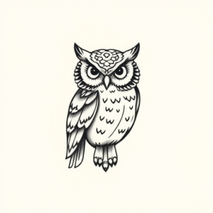 Tiny Owl Tattoo