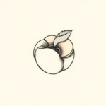 Tiny Peach Tattoo