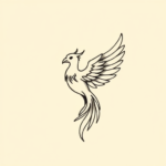 Tiny Phoenix Tattoo