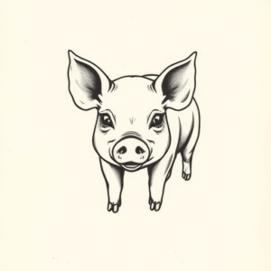Tiny Pig Tattoo