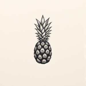 Tiny Pineapple Tattoo