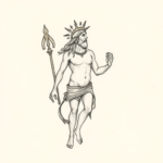 Tiny Poseidon Tattoo