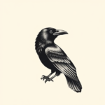 Tiny Raven Tattoo