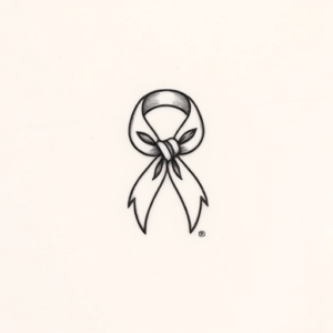 Tiny Ribbon Tattoo