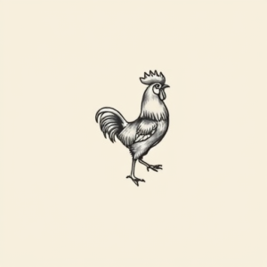 Tiny Rooster Tattoo