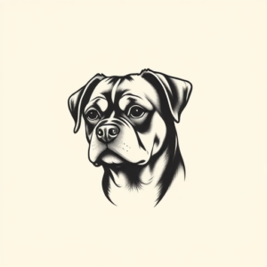 Tiny Rottweiler Tattoo