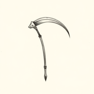 Tiny Scythe Tattoo