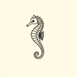 Tiny Seahorse Tattoo