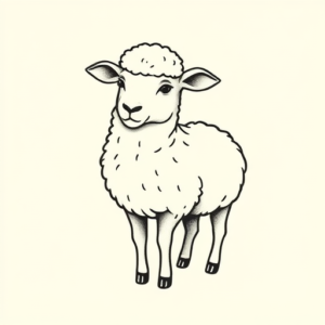 Tiny Sheep Tattoo