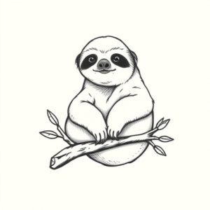 Tiny Sloth Tattoo