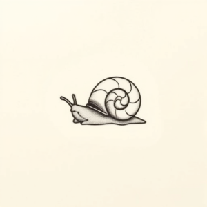 Tiny Snail Tattoo