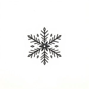 Tiny Snowflake Tattoo