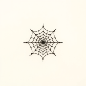 Tiny Spiderweb Tattoo