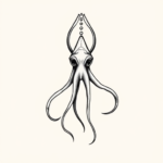 Tiny Squid Tattoo