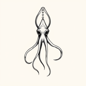 Tiny Squid Tattoo