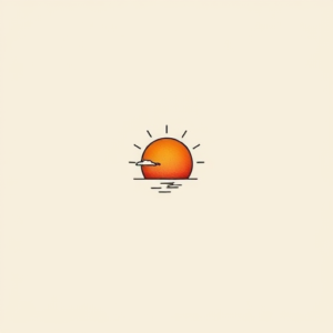Tiny Sunset Tattoo